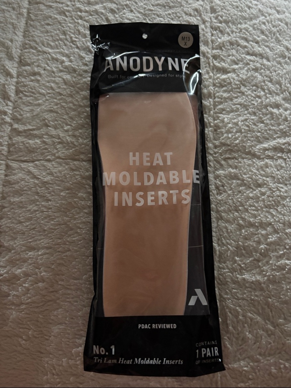 Anodyne Heat Moldable Shoe Inserts for Men - Nude